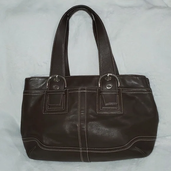 Coach Soho Brown Leather Shoulder Bag - Picture 2 of 16
